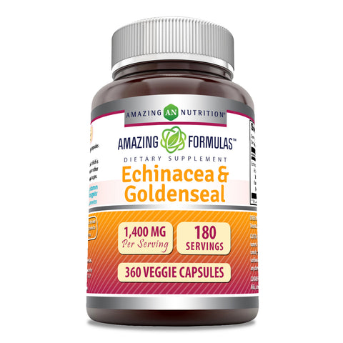 Image of Amazing Formulas Echinacea & Goldenseal | 1400 Mg Per Serving | 360 Veggie Capsules