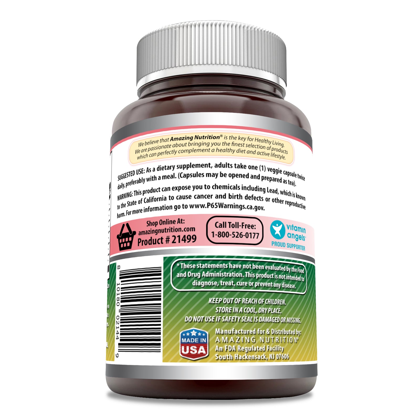 Amazing Formulas Echinacea Goldenseal Root| 450 Mg | 120 Veggie Capsules