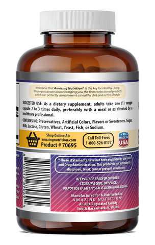 Image of Amazing Formulas Elderberry 10:1 Concentrate | 500 Mg | 240 Veggie Capsules
