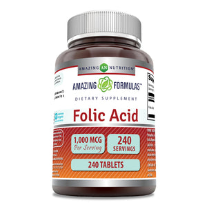 Amazing Formulas Folic Acid | 1000 Mcg | 240 Tablets