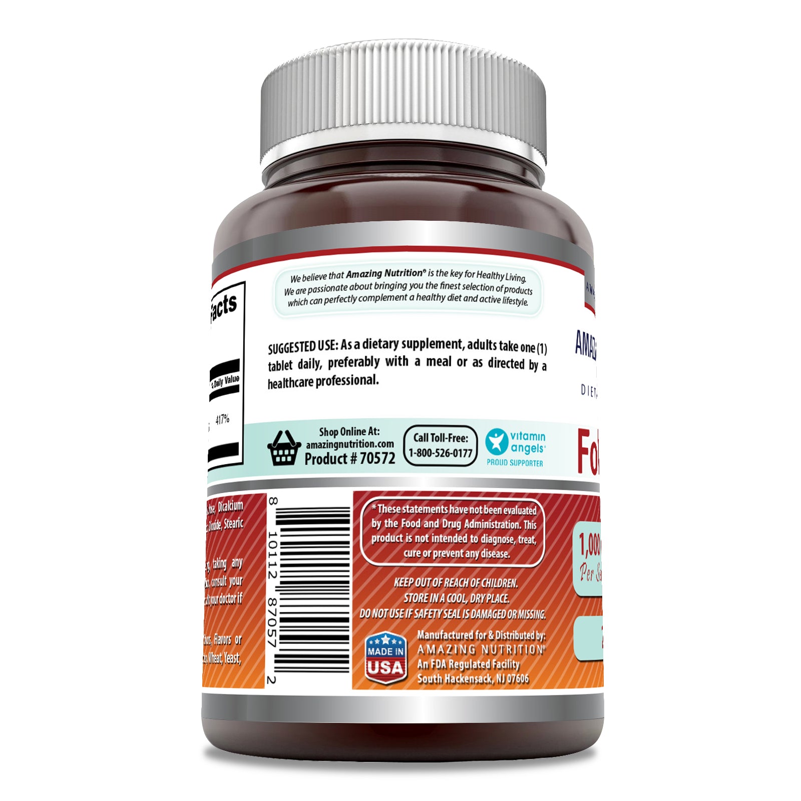 Amazing Formulas Folic Acid | 1000 Mcg | 240 Tablets
