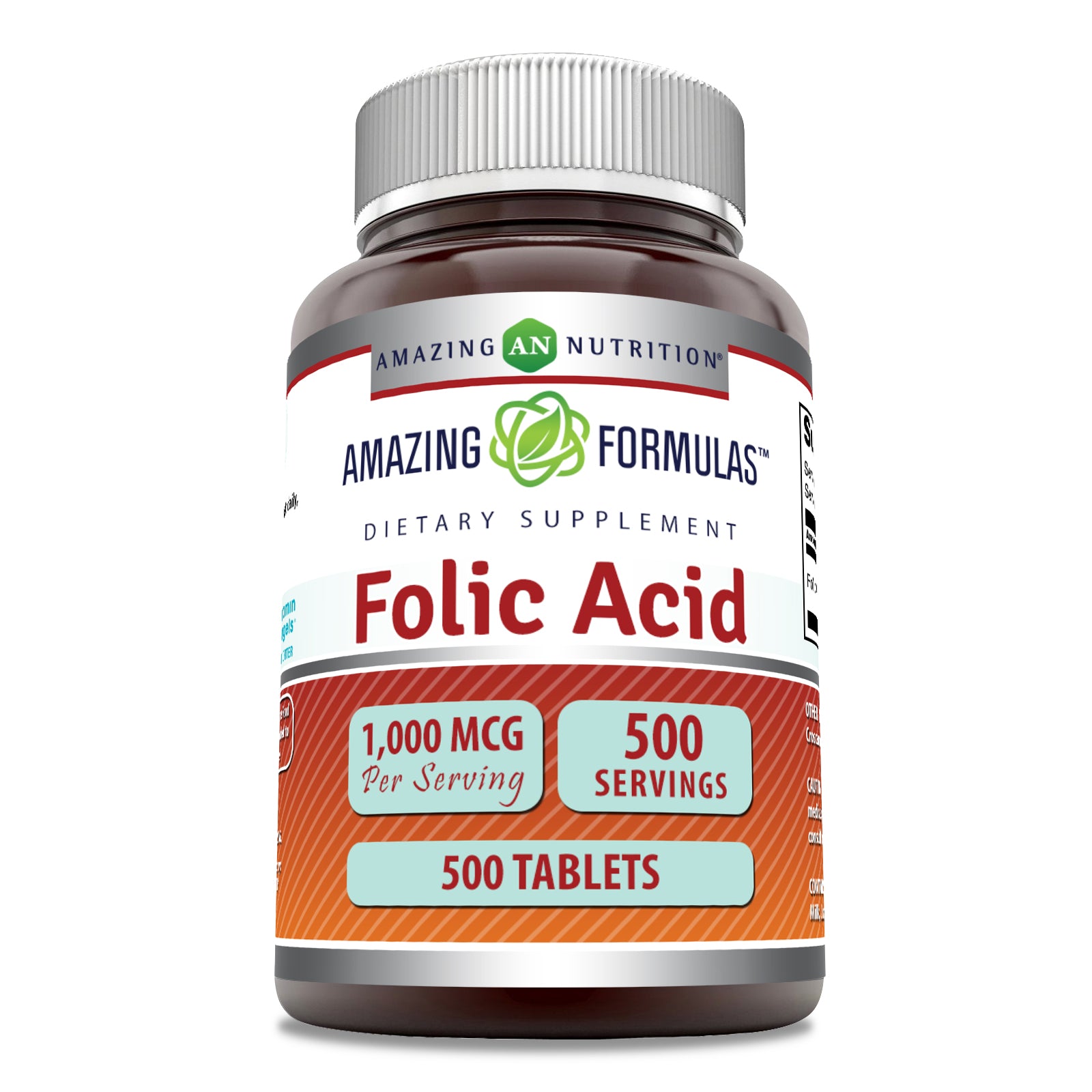 Amazing Formulas Folic Acid | 1000 Mcg | 500 Tablets