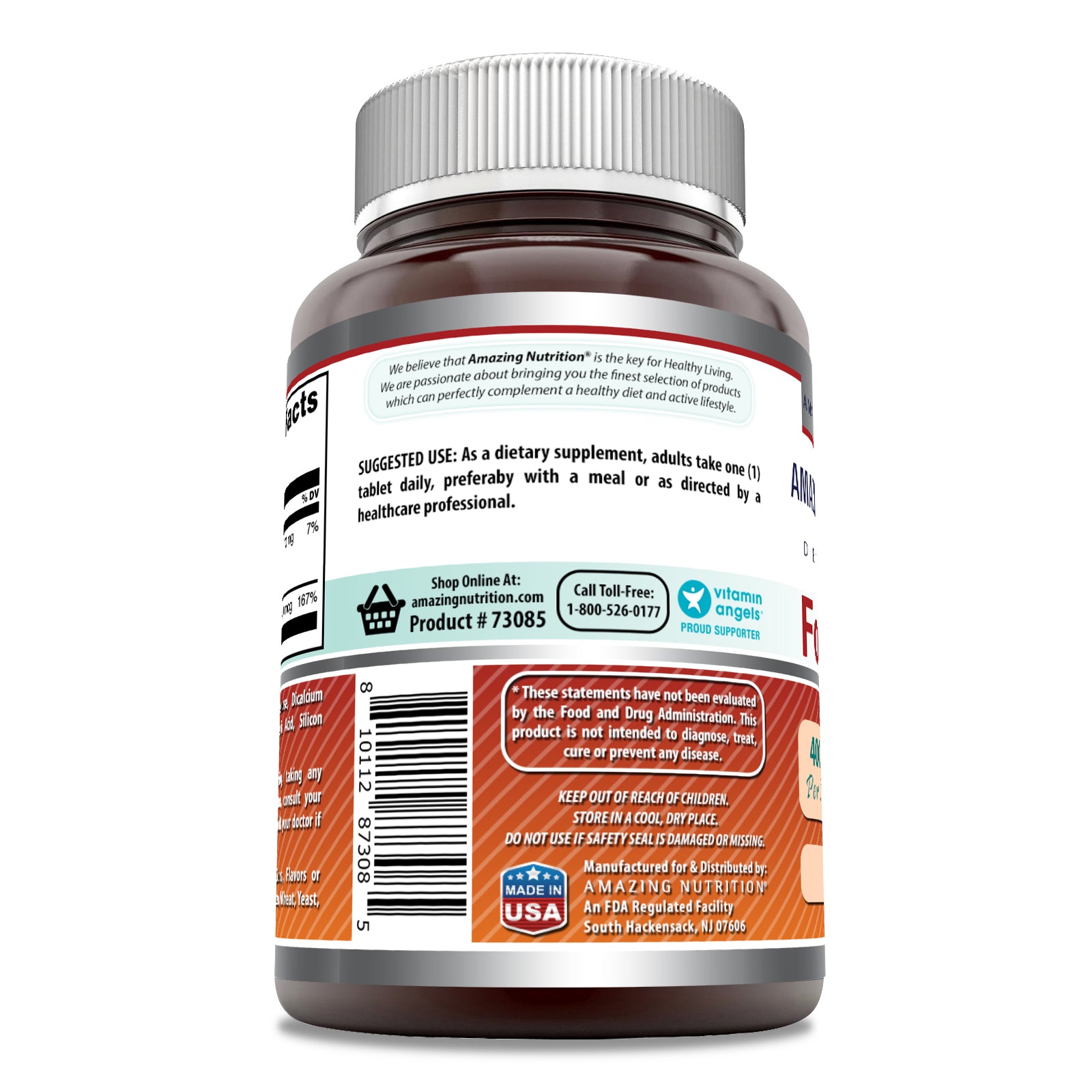 Amazing Formulas Folic Acid | 400 Mcg | 250 Tablets