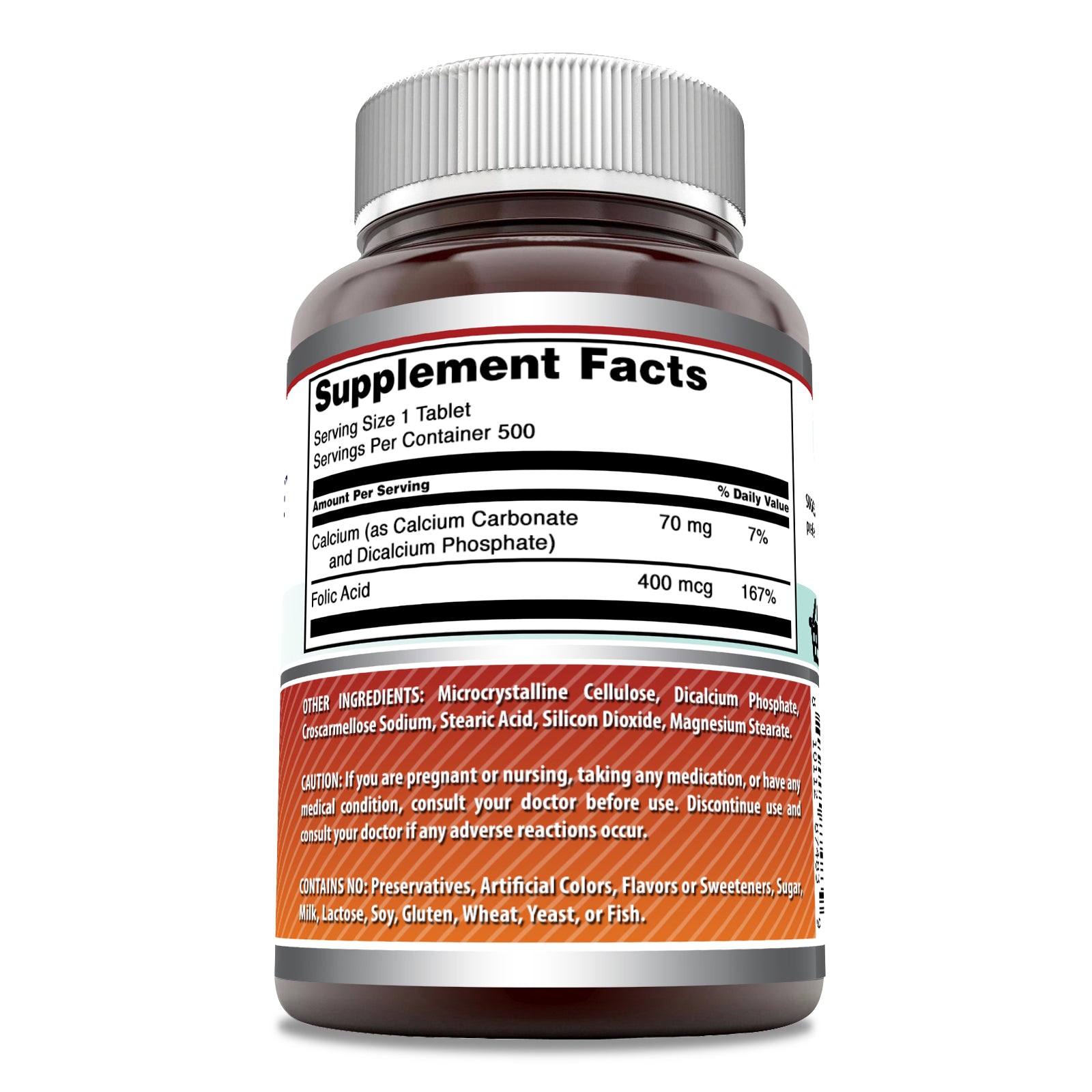 Amazing Formulas Folic Acid | 400 Mcg | 500 Tablets