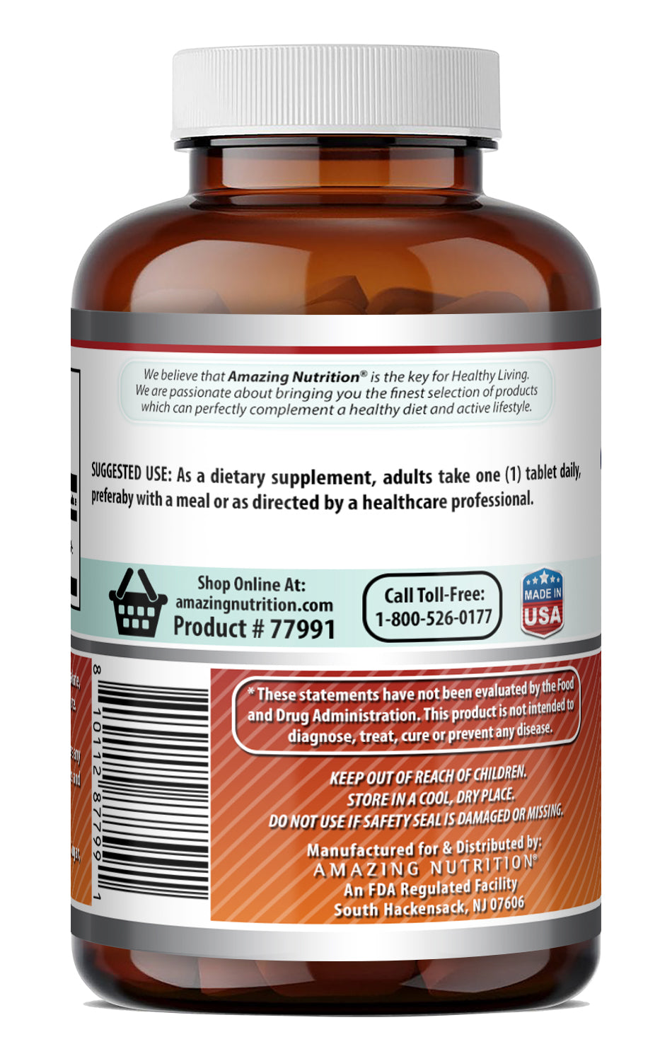 Amazing Formulas Folic Acid (Vitamin B9) 5000 Mcg | 240 Tablets