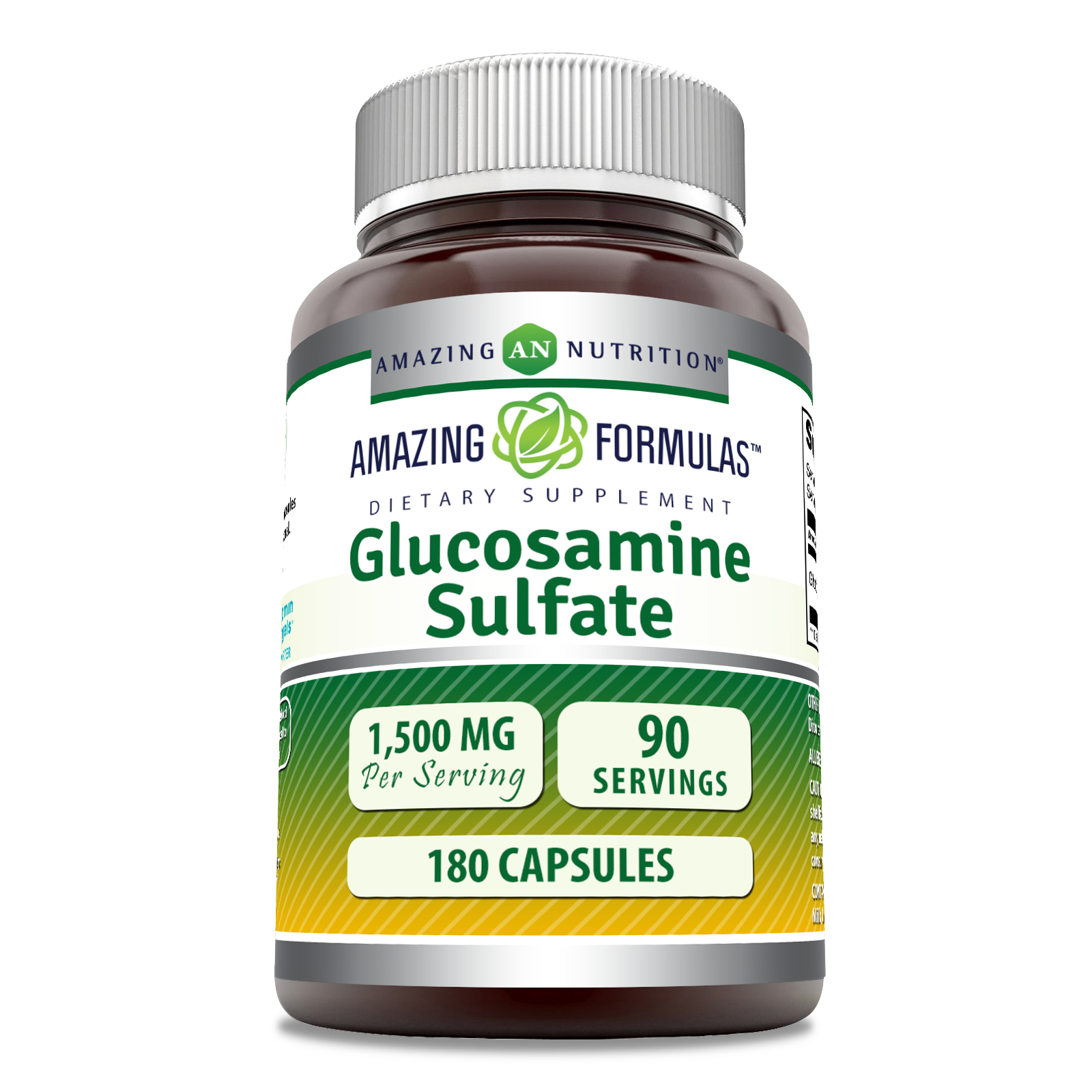 Amazing Formulas Glucosamine Sulfate |  1500 Mg Per Serving | 180 Capsules