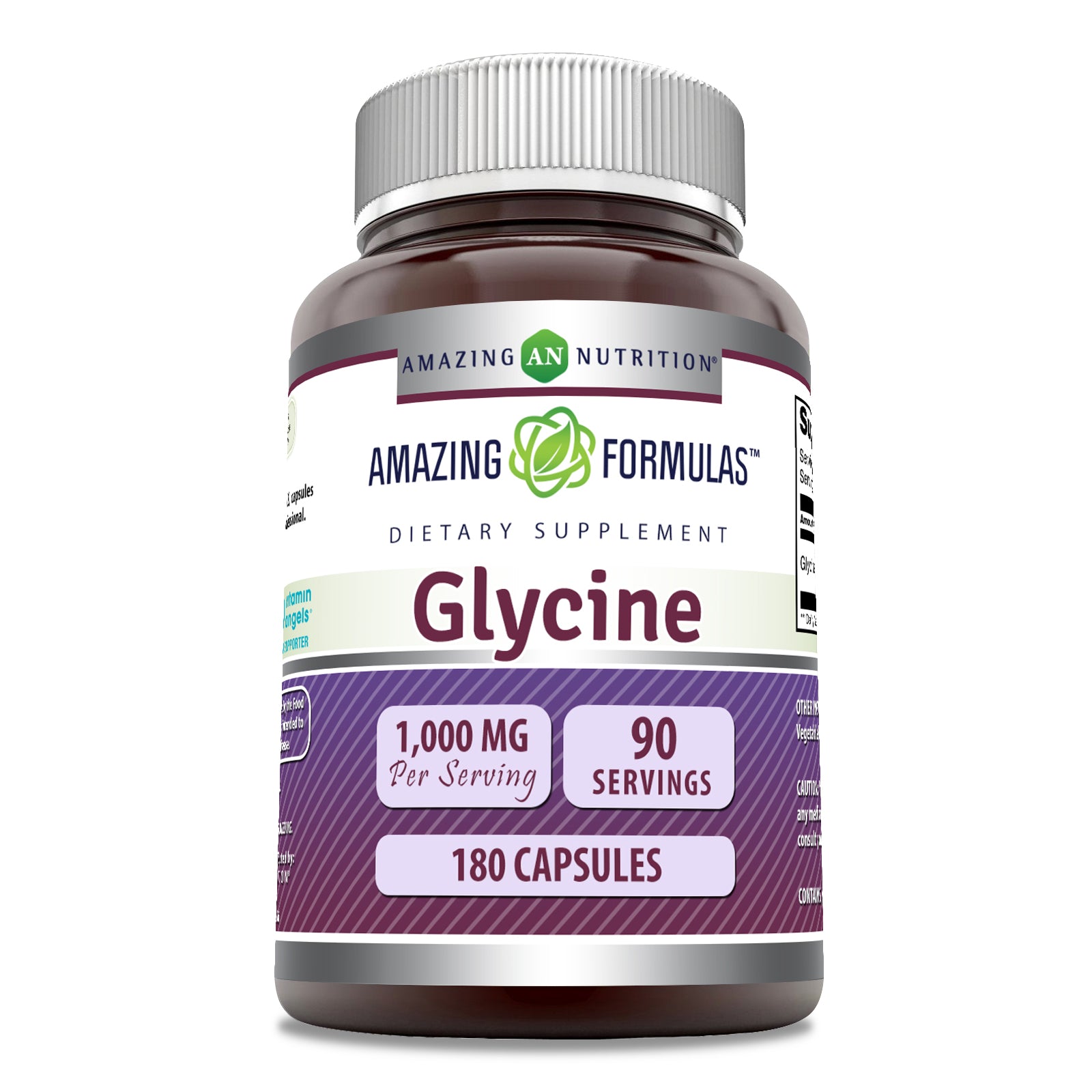 Amazing Formulas Glycine Supplement | 1000 Mg per Serving | 180 Capsules