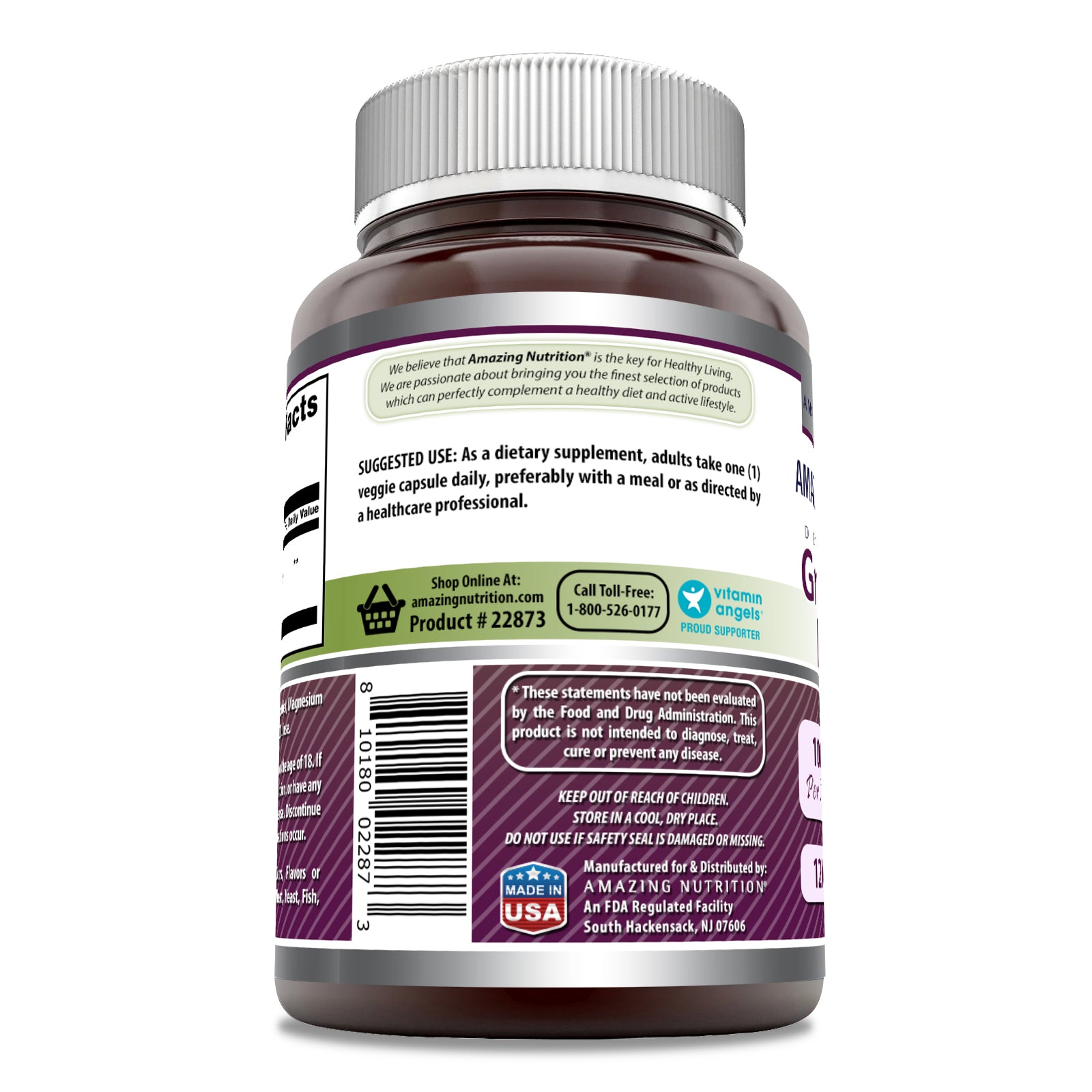 Amazing Formulas Grapeseed Extract | 100 Mg | 120 Veggie Capsules