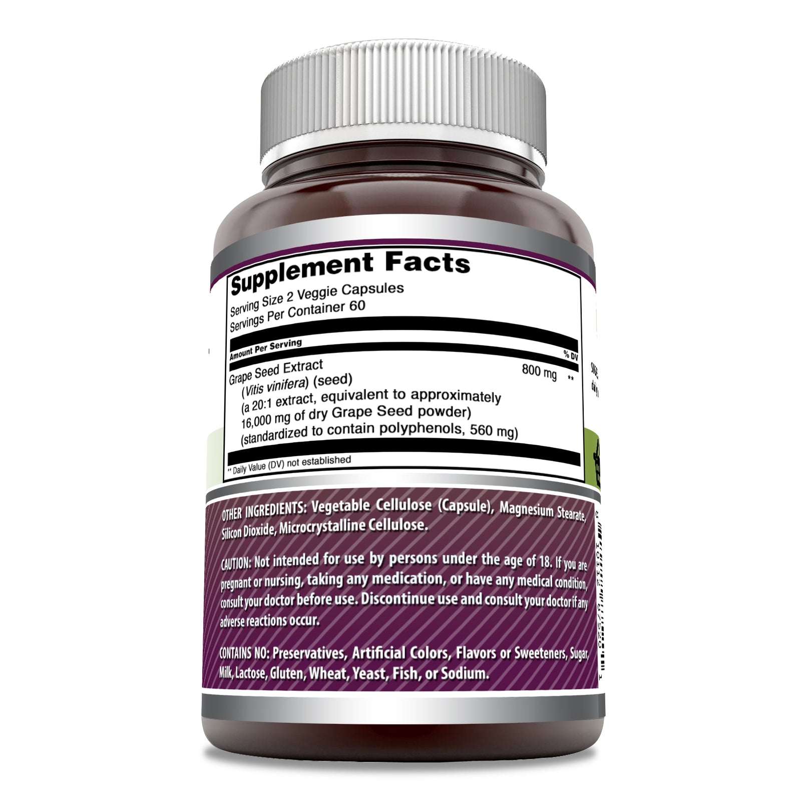 Amazing Formulas Grapeseed Extract | 16000 Mg Per Serving | 120 Veggie Capsules
