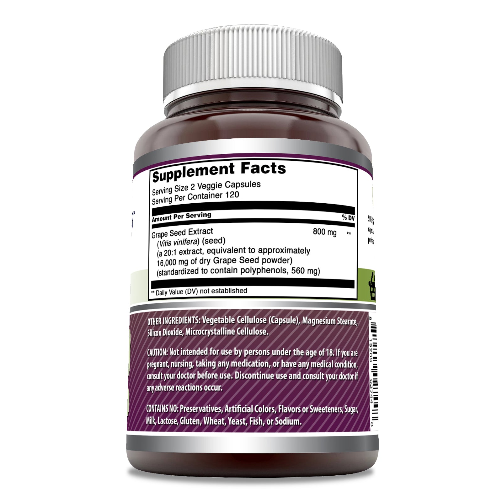 Amazing Formulas Grapeseed Extract | 16000 Mg Per Serving | 240 Veggie Capsules