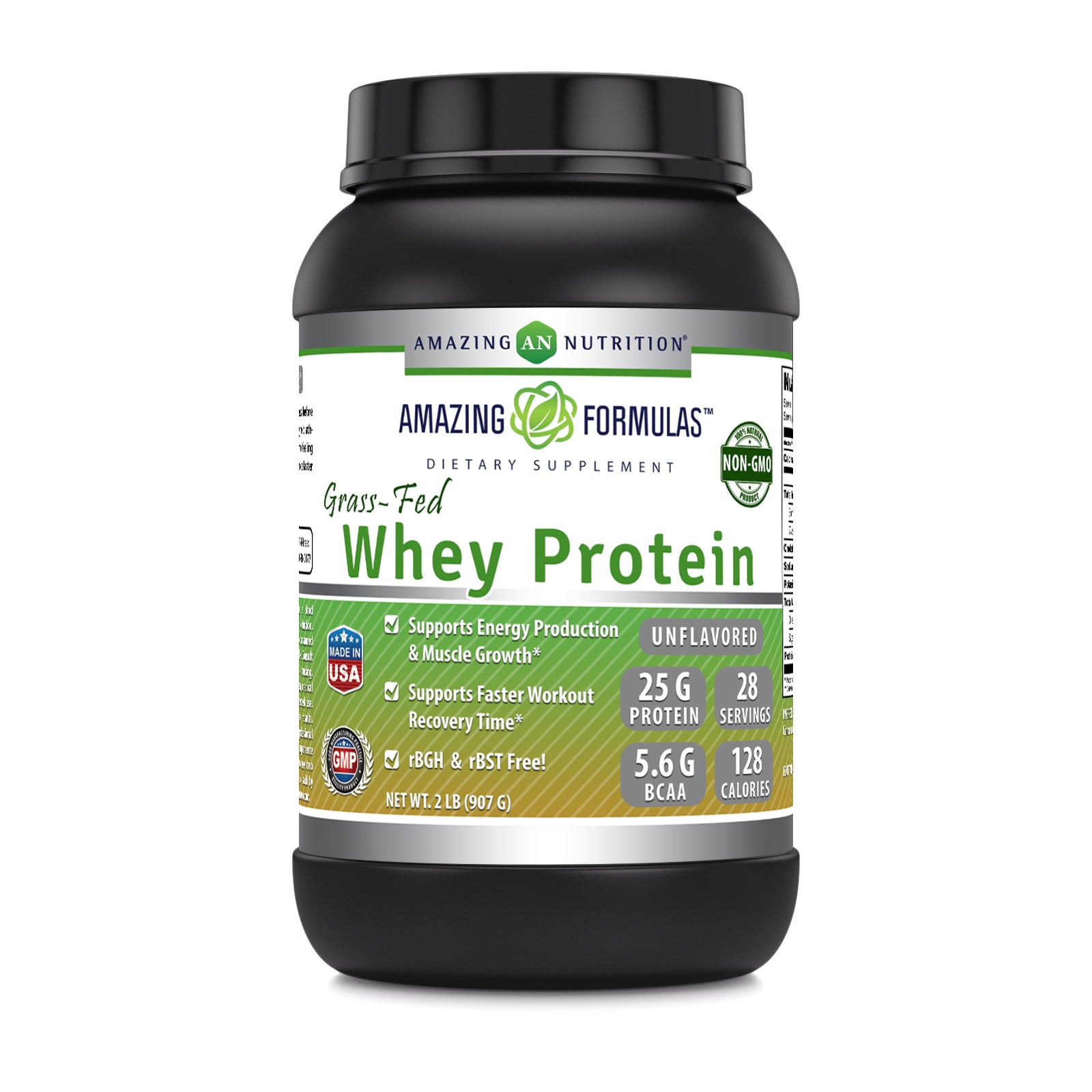 Amazing Formulas Grass FED Whey Protein | 2 Lbs | Unflavored