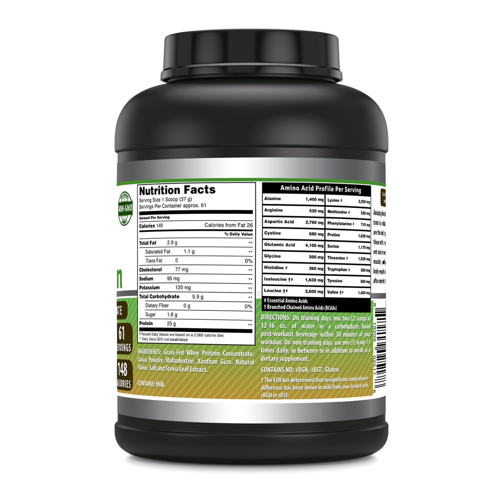 Amazing Formulas Grass FED Whey Protein | 5 Lbs | Chocolate Flavor