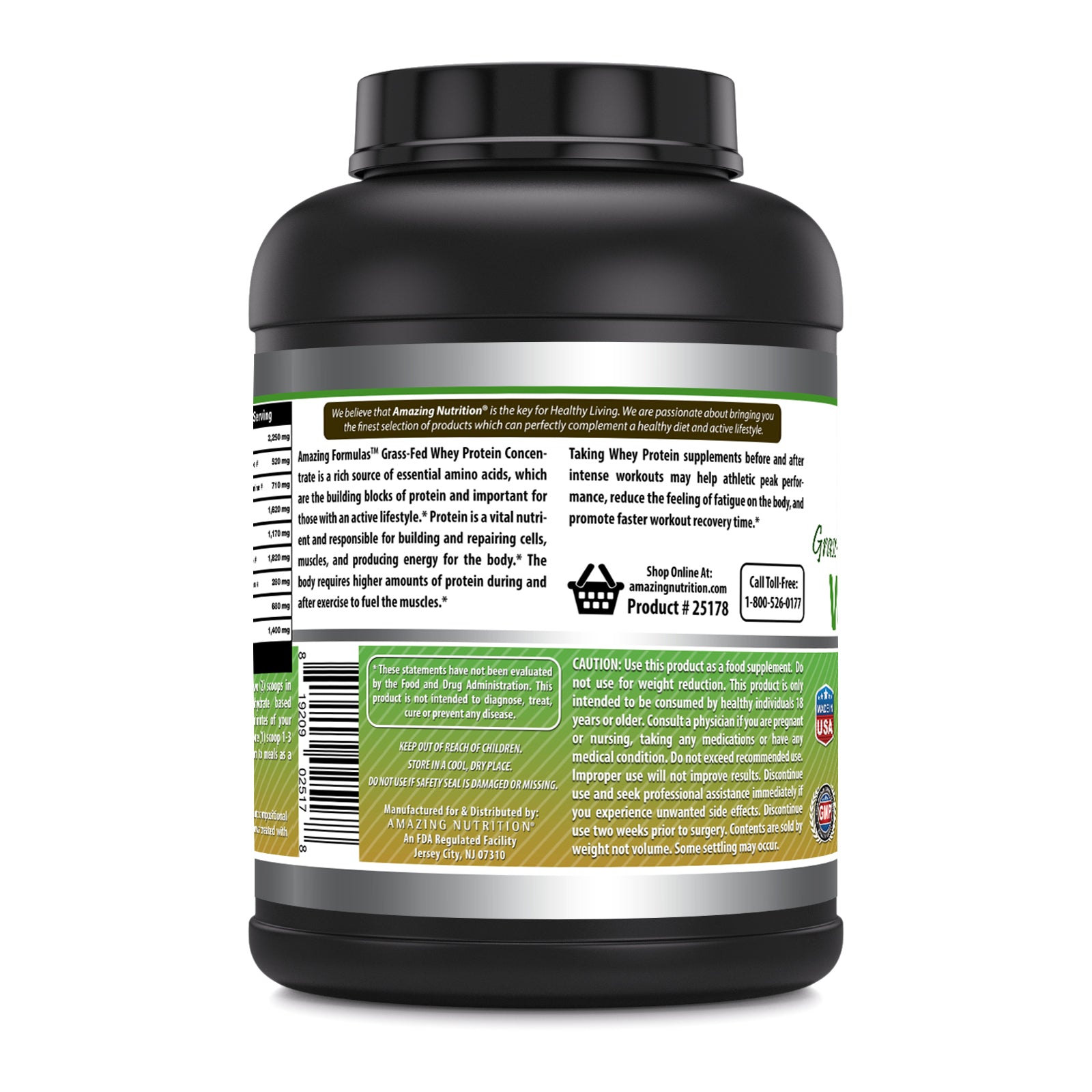 Amazing Formulas Grass FED Whey Protein | 5 Lbs | Chocolate Flavor
