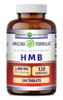 Amazing Formulas Calcium HMB (β-Hydroxy β-methylbutyric) 2000 Mg per Serving | 240 Tablets