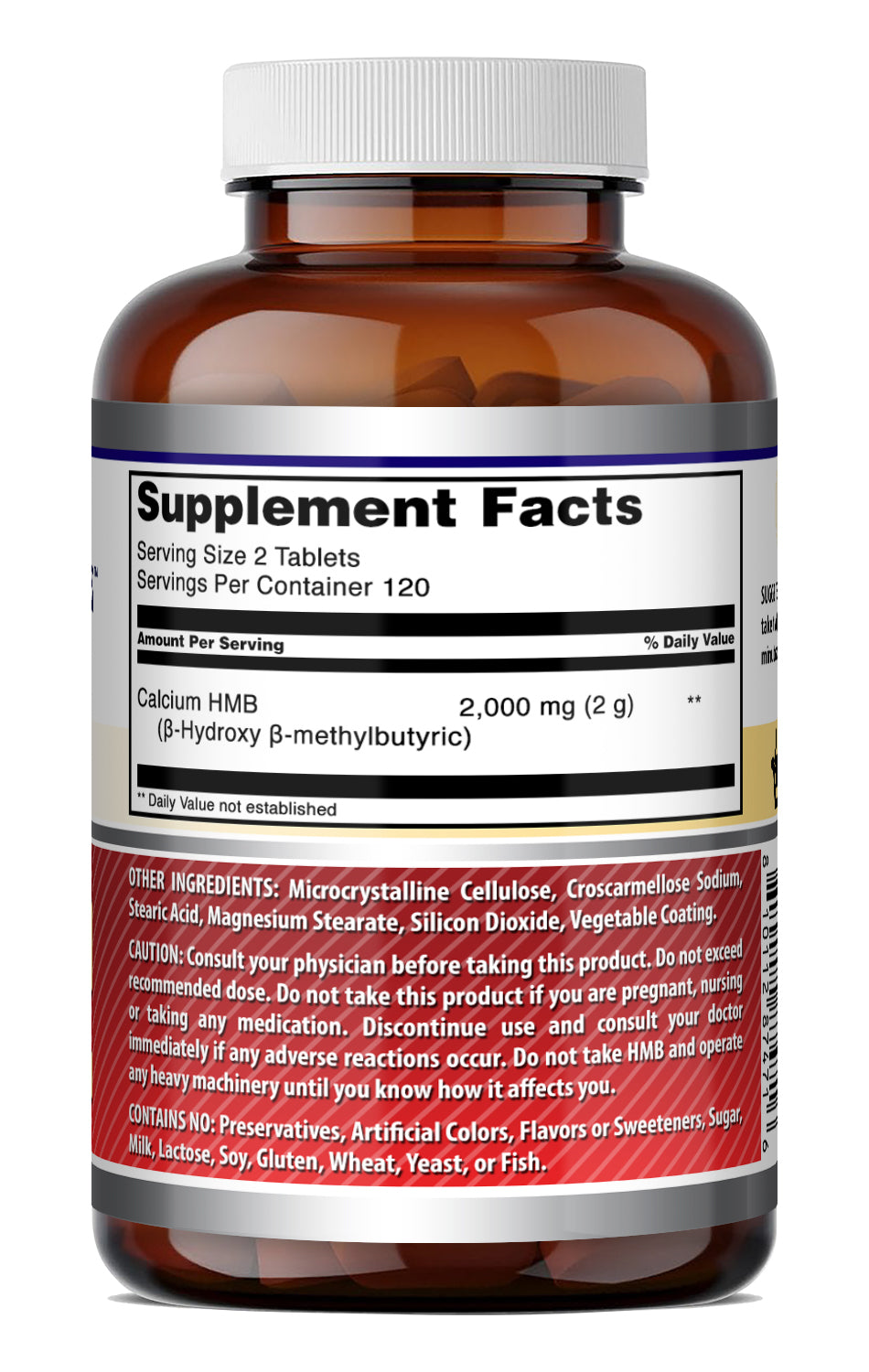 Amazing Formulas Calcium HMB (β-Hydroxy β-methylbutyric) 2000 Mg per Serving | 240 Tablets