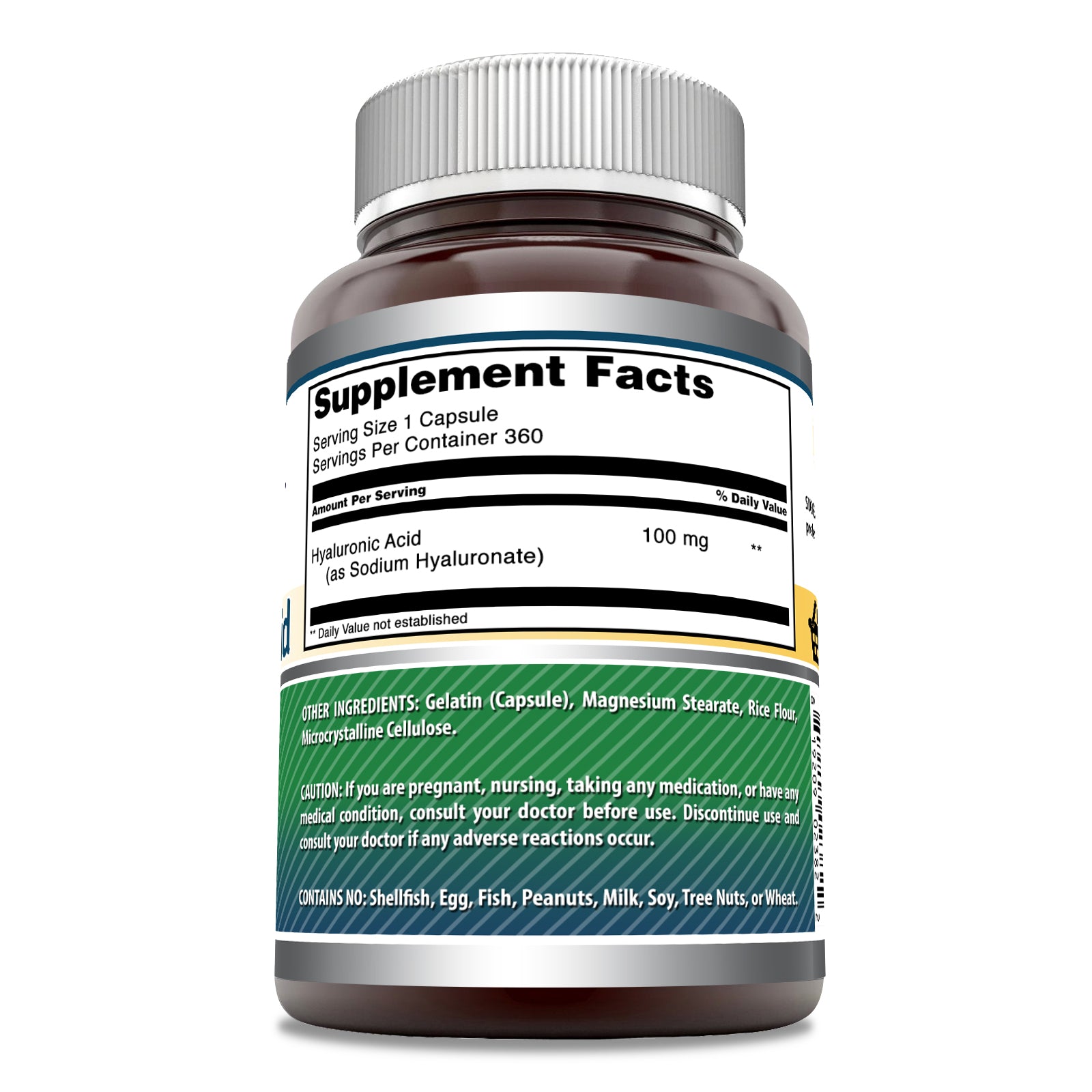 Amazing Formulas Hyaluronic Acid | 100 Mg | 360 Capsules