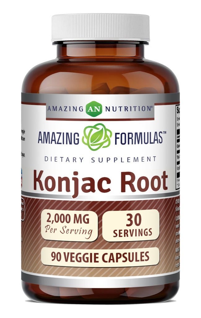 Amazing Formulas Konjac Root 2000 Mg per Serving Supplement | 90 Veggie Capsules