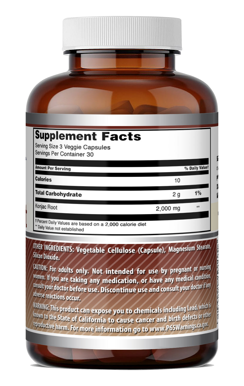Amazing Formulas Konjac Root 2000 Mg per Serving Supplement | 90 Veggie Capsules