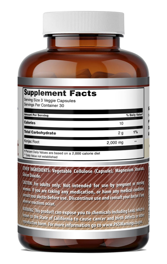 Amazing Formulas Konjac Root 2000 Mg per Serving Supplement | 90 Veggie Capsules