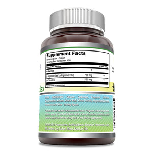 Amazing Formulas L-Arginine L-Citrulline Complex | 1000 Mg | 120 Tablets