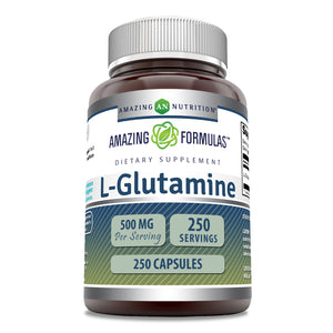 Amazing Formulas L-Glutamine | 500 Mg | 250 Capsules