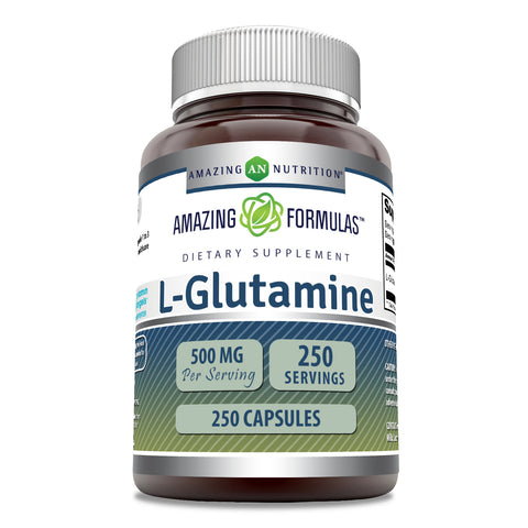 Image of Amazing Formulas L-Glutamine | 500 Mg | 250 Capsules