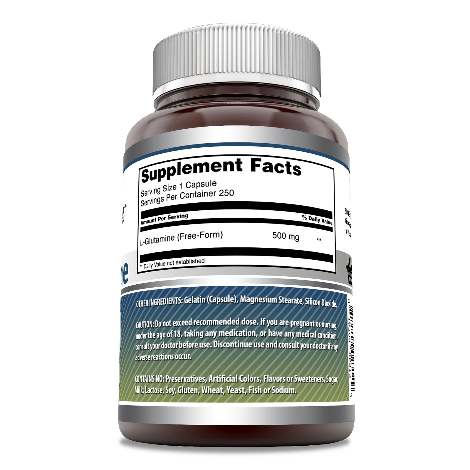 Amazing Formulas L-Glutamine | 500 Mg | 250 Capsules