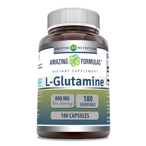 Amazing Formulas L-Glutamine | 800 Mg | 180 Capsules