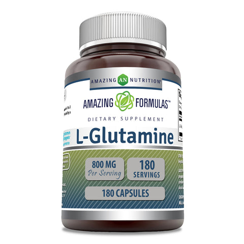 Image of Amazing Formulas L-Glutamine | 800 Mg | 180 Capsules