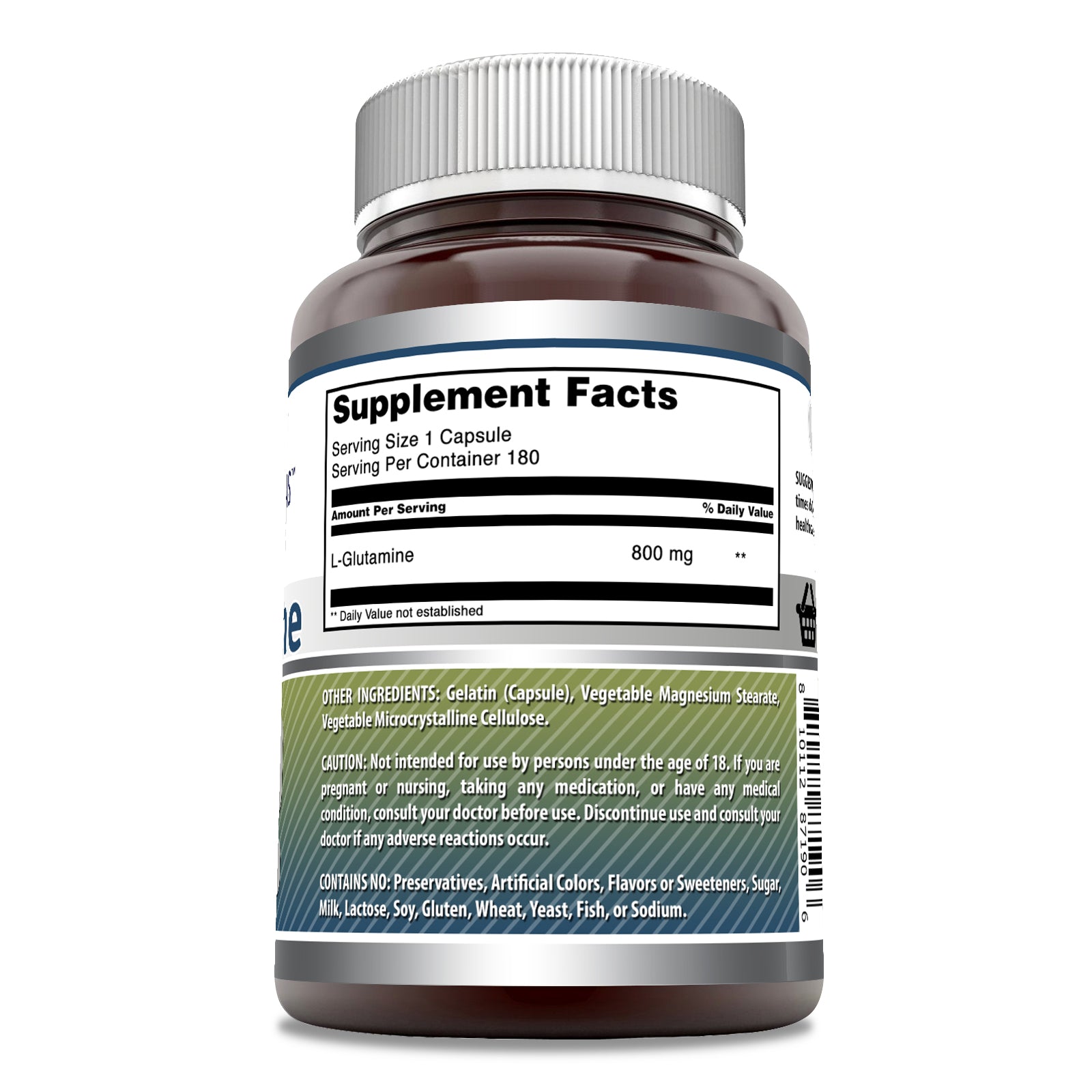 Amazing Formulas L-Glutamine | 800 Mg | 180 Capsules