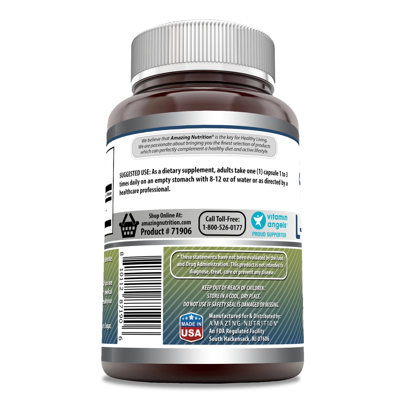 Amazing Formulas L-Glutamine | 800 Mg | 180 Capsules