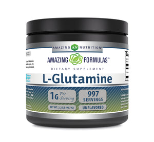 Amazing Formulas L-Glutamine Powder | 997 Servings | 2.2 LB | Unflavored