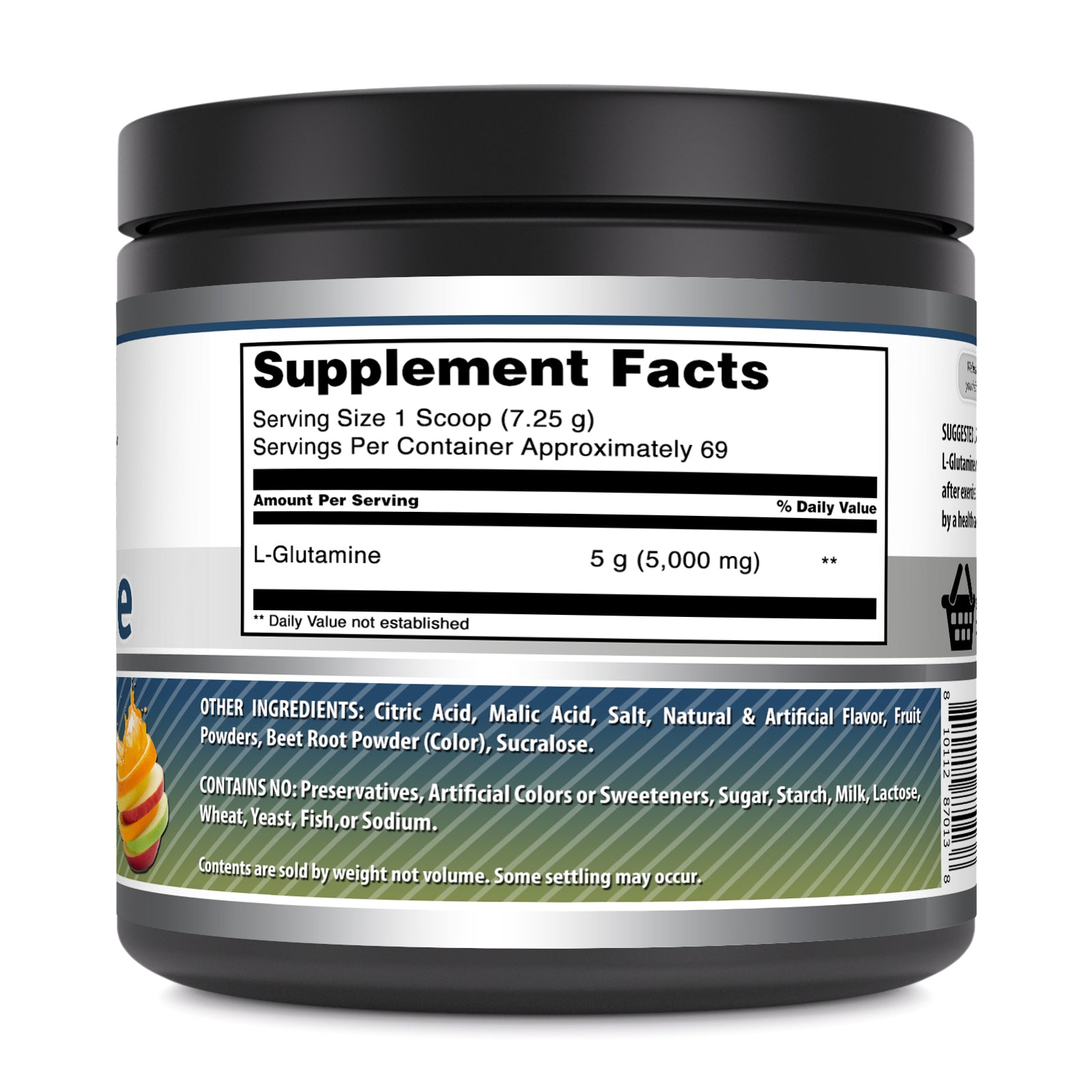 Amazing Formulas L-Glutamine | 69 Servings | 5 Grams Per Serving | Fruit Punch Flavor