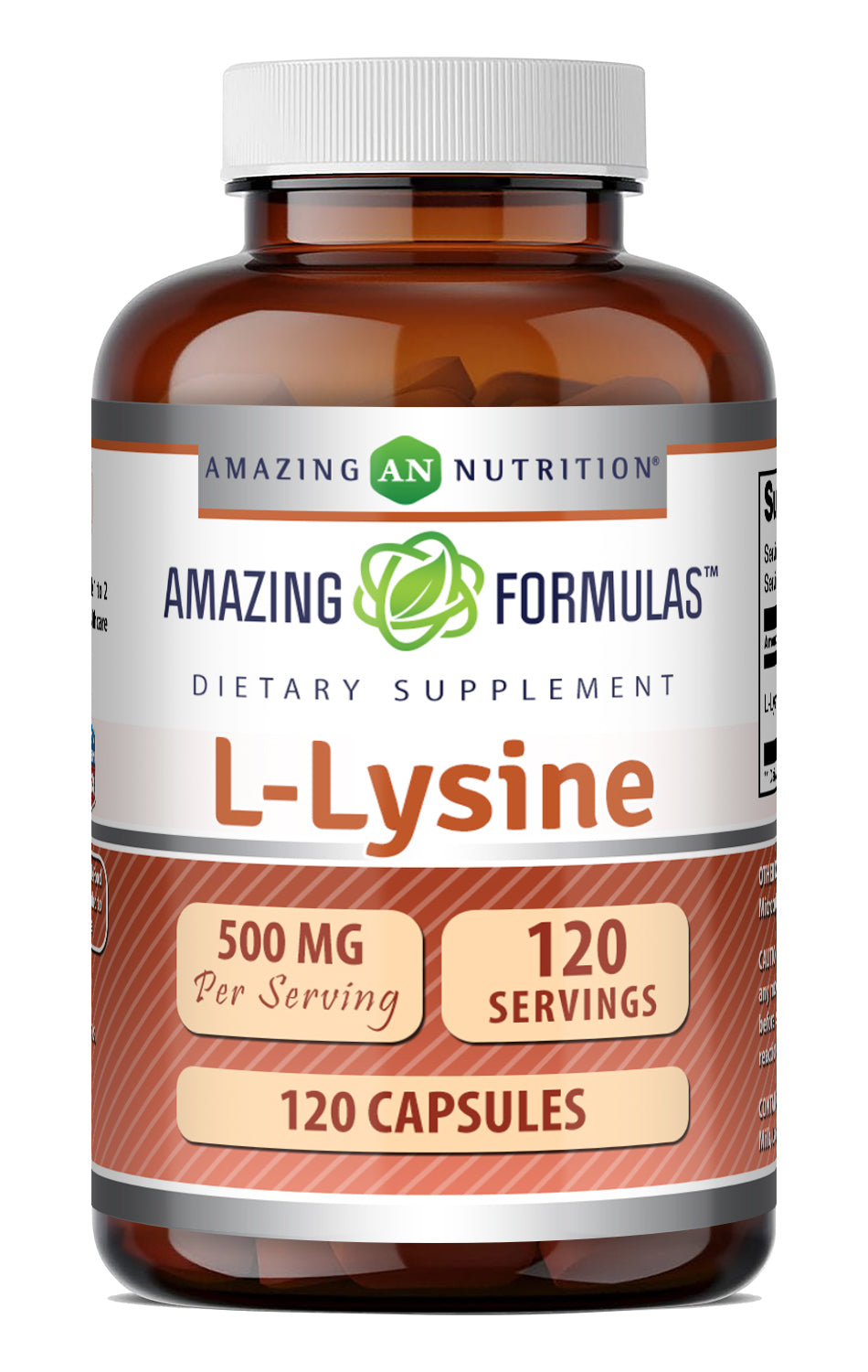 Amazing Formulas L-Lysine (as L-Lysine HCl) 500 Mg | 120 Capsules