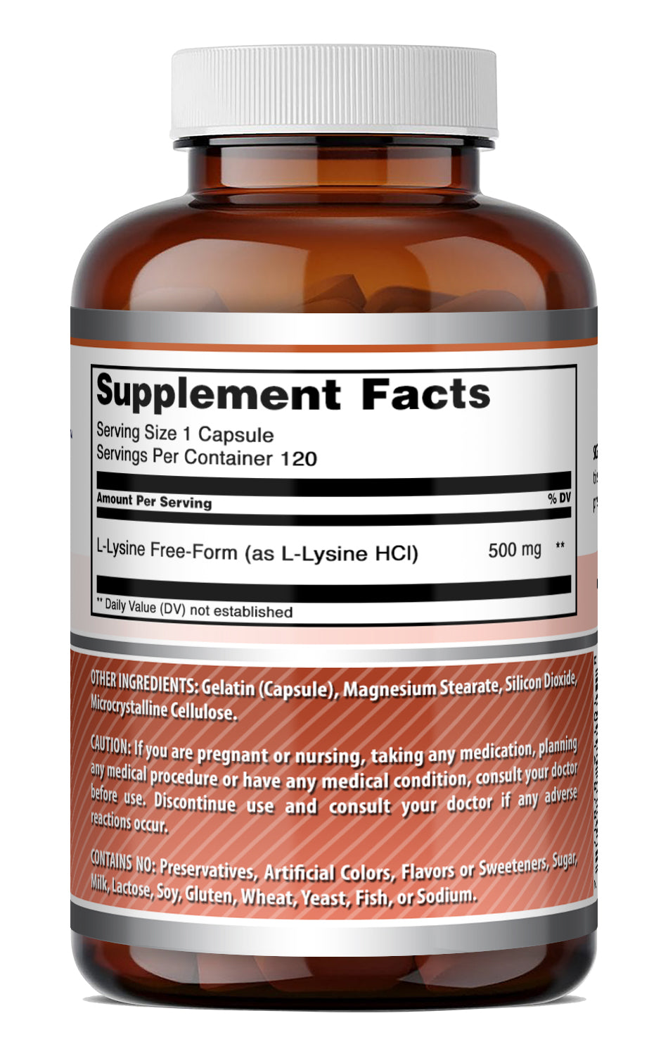 Amazing Formulas L-Lysine (as L-Lysine HCl) 500 Mg | 120 Capsules
