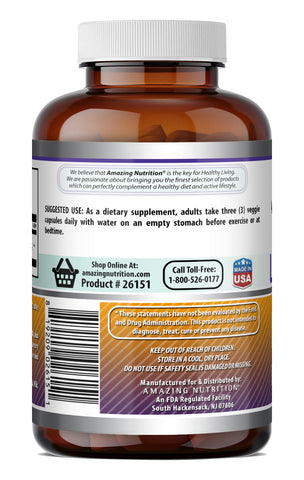 Image of Amazing Formulas L-Ornithine 1500 Mg Per Serving | 250 Veggie Capsules