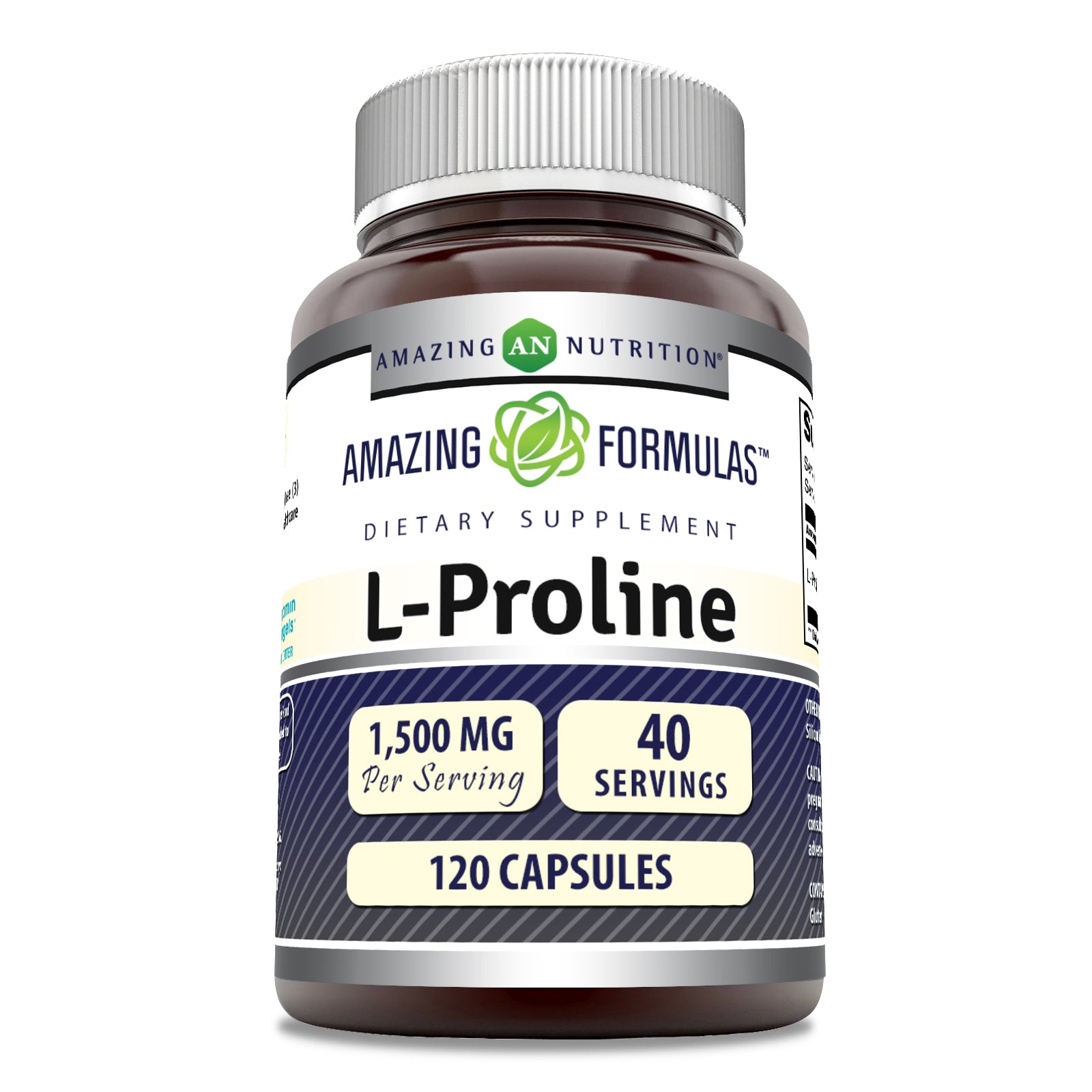 Amazing Formulas L-Proline | 500 Mg | 120 Capsules