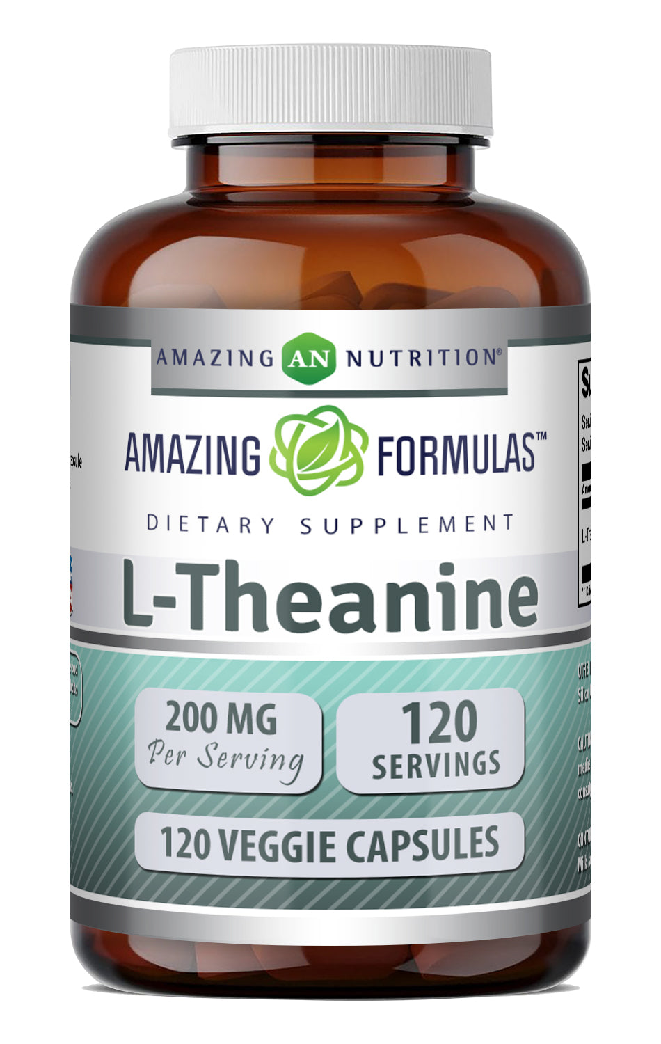 Amazing Formulas L-Theanine 200 Mg | 120 Veggie Capsules