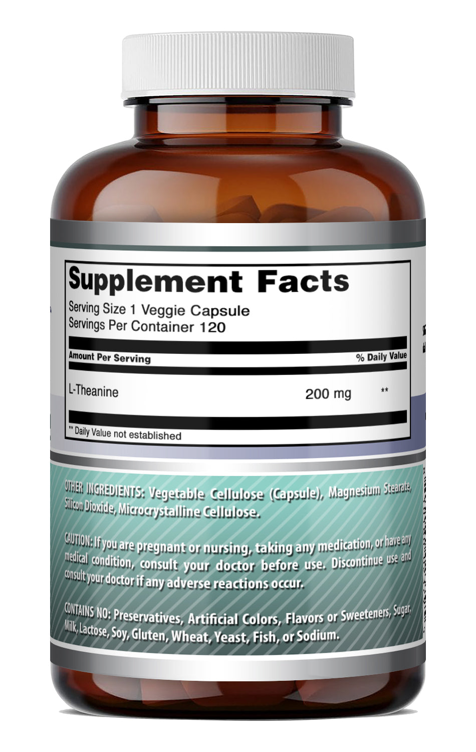 Amazing Formulas L-Theanine 200 Mg | 120 Veggie Capsules