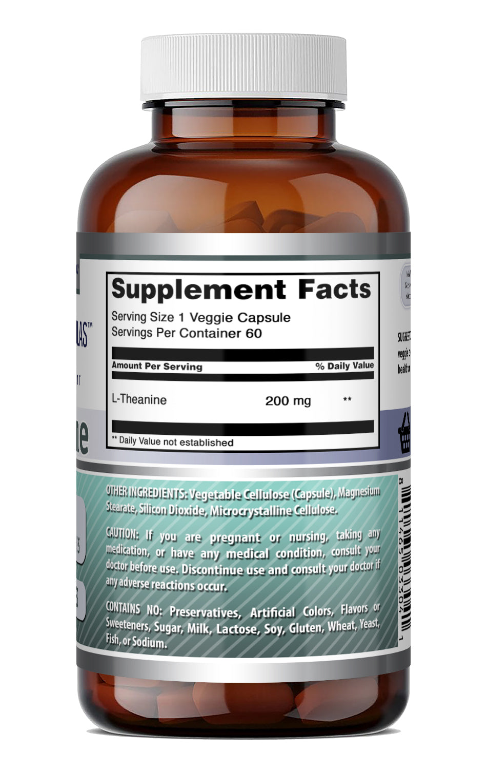 Amazing Formulas L-Theanine 200 Mg | 60 Veggie Capsules