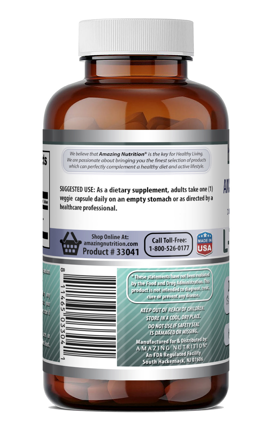 Amazing Formulas L-Theanine 200 Mg | 60 Veggie Capsules