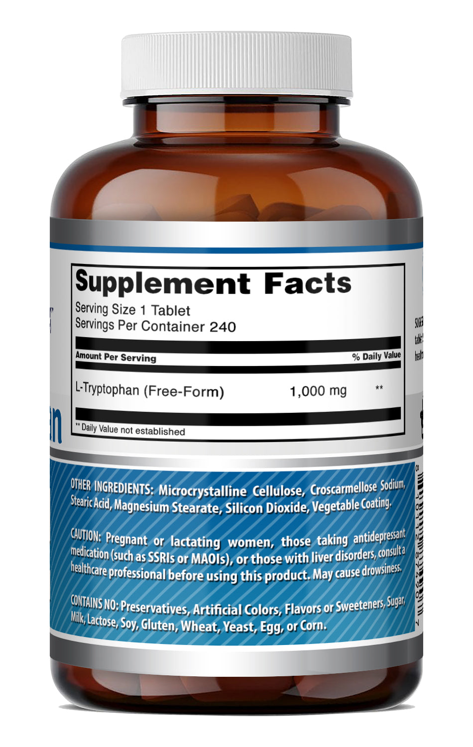 Amazing Formulas L-Tryptophan 1000 Mg | 240 Tablets