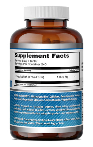 Amazing Formulas L-Tryptophan 1000 Mg | 240 Tablets
