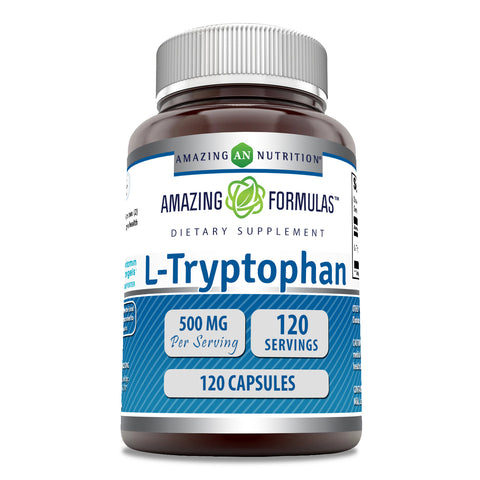 Image of Amazing Formulas L-Tryptophan | 500 Mg | 120 Capsules