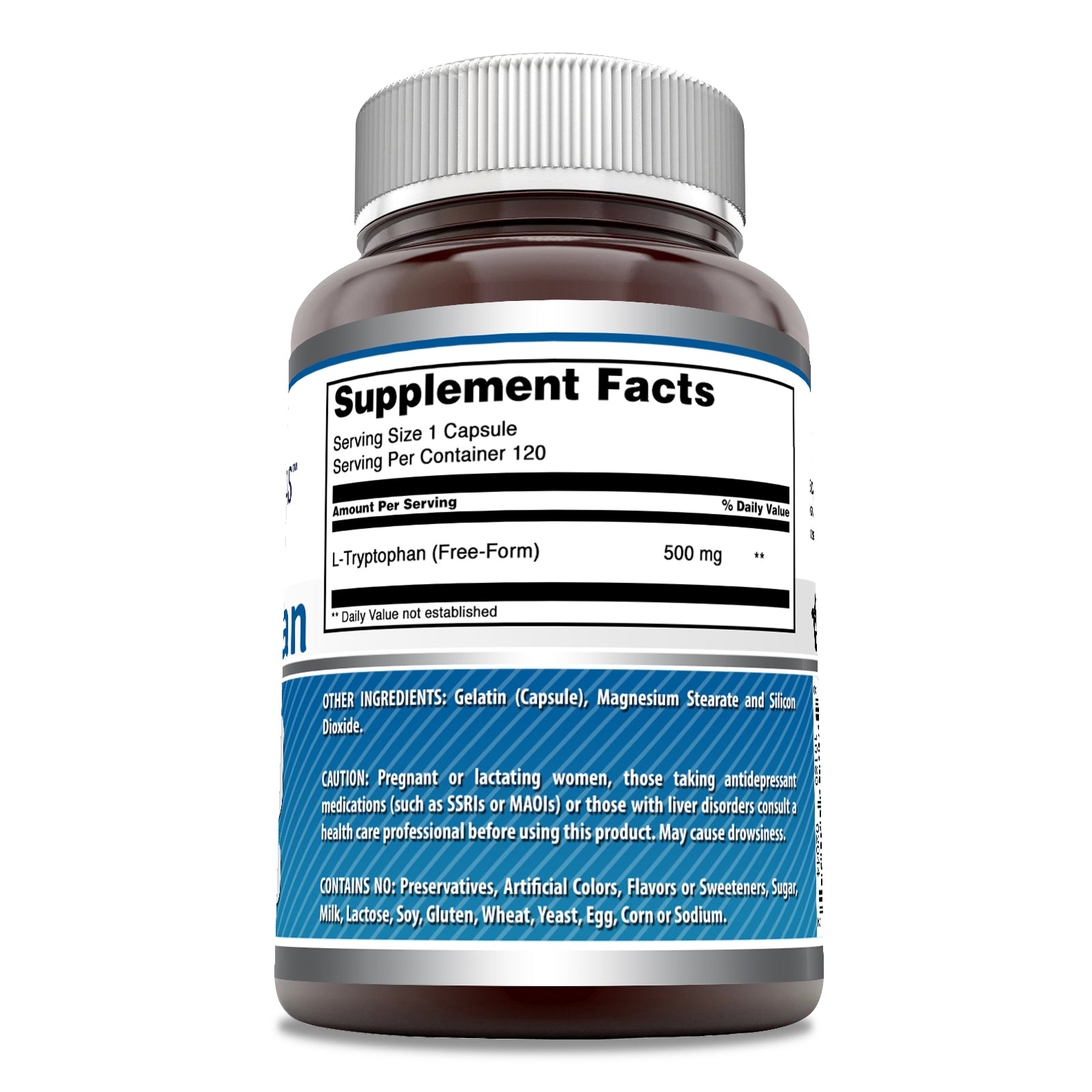 Amazing Formulas L-Tryptophan | 500 Mg | 120 Capsules