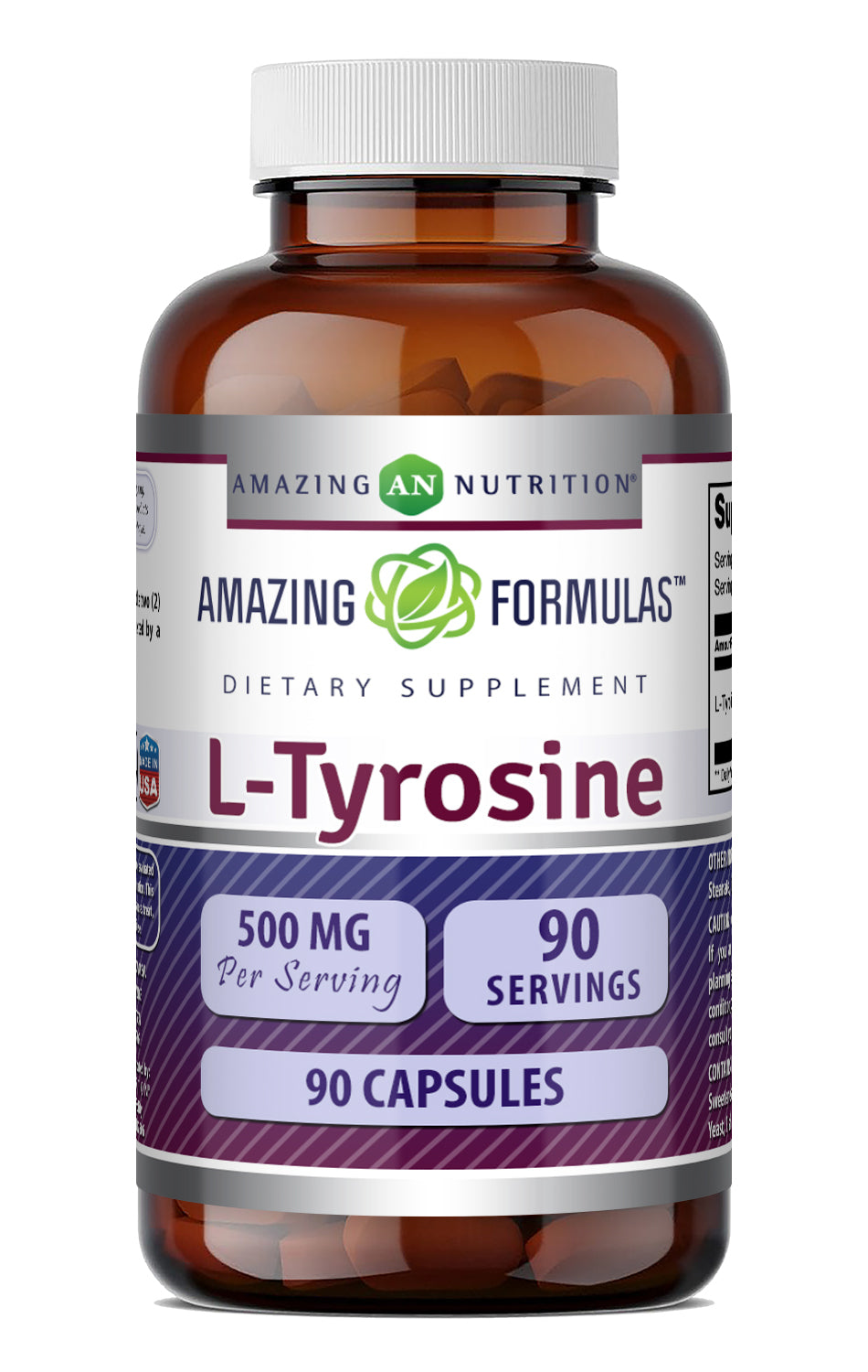 Amazing Formulas L-Tyrosine 500 Mg | 90 Capsules