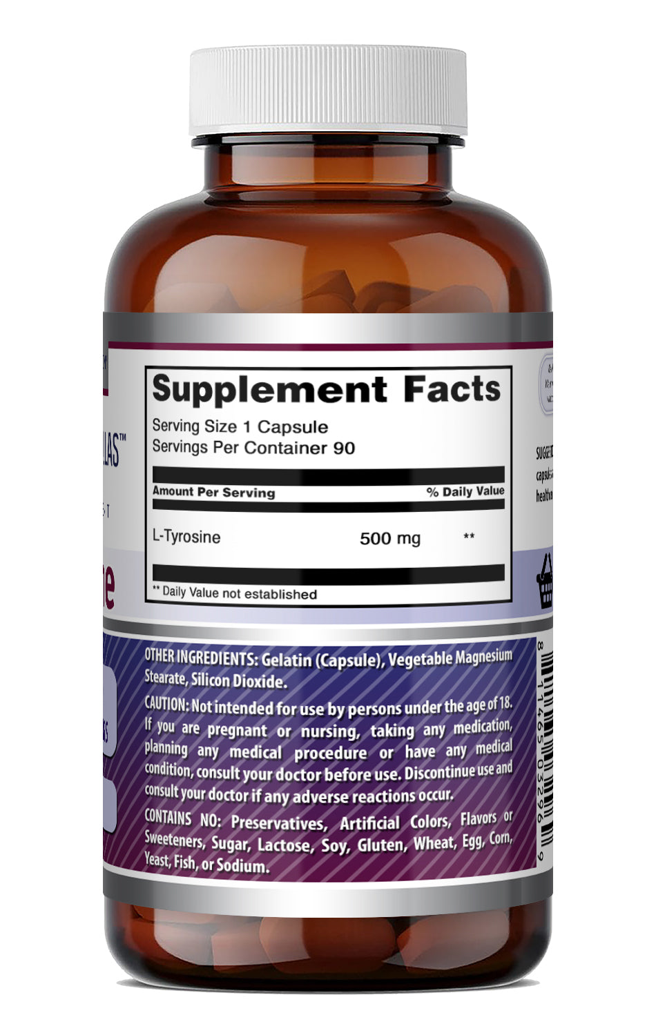 Amazing Formulas L-Tyrosine 500 Mg | 90 Capsules