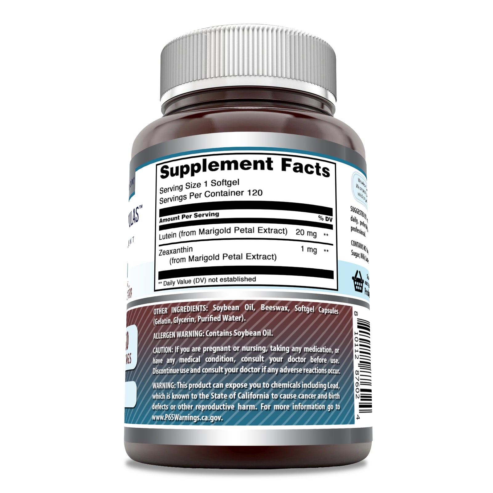 Amazing Formulas Lutein with Zeaxanthin | 20 mg | 120 Softgels