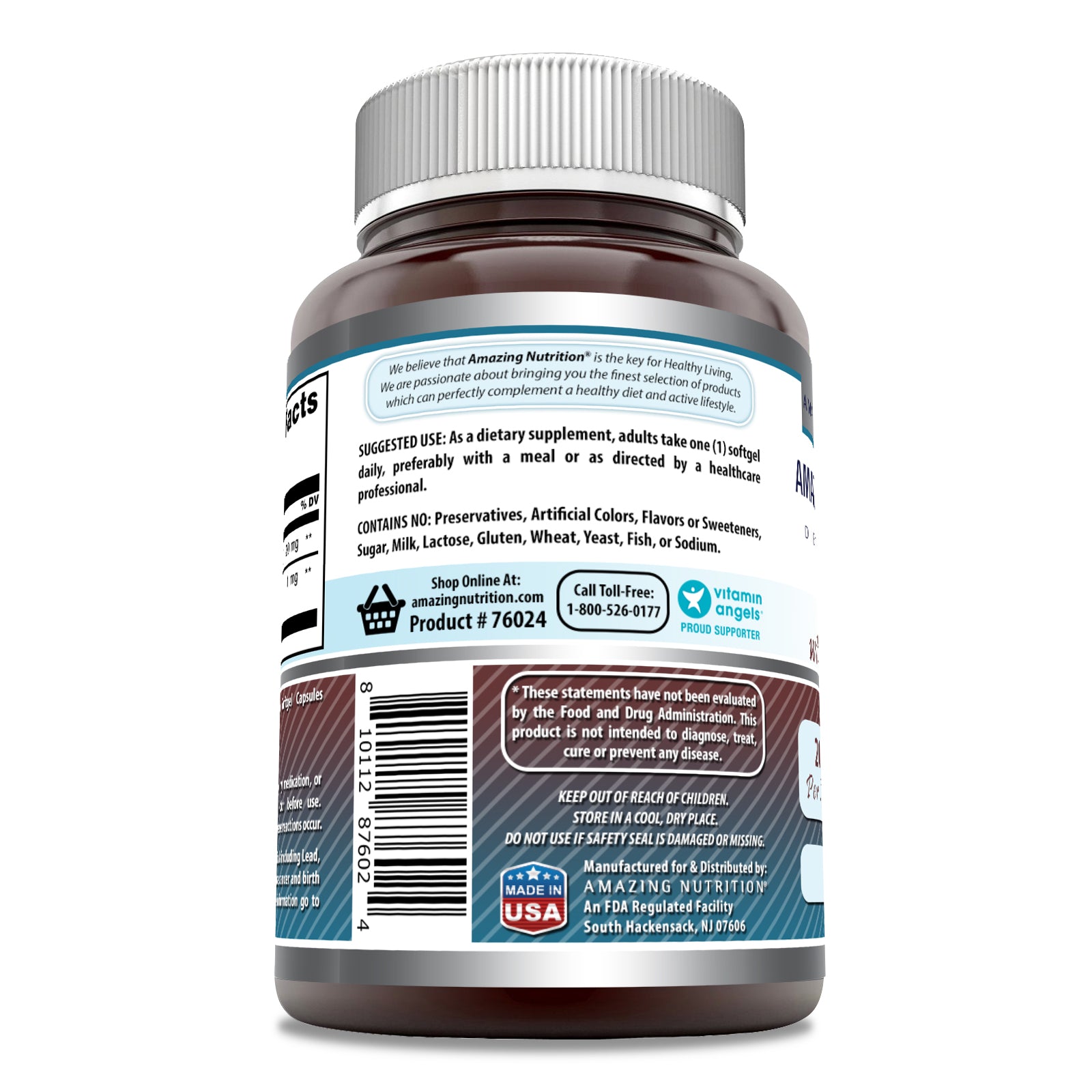 Amazing Formulas Lutein with Zeaxanthin | 20 mg | 120 Softgels