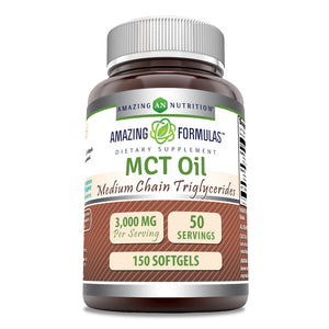 Amazing Formulas MCT Oil | 3000 Mg Per Serving | 150 Softgels